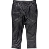 Wyse Black Faux Leather Trousers