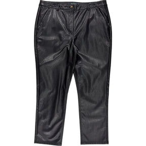 Wyse Black Faux Leather Trousers