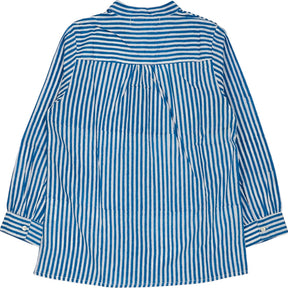 Pink City Prints Blue Striped Cotton Shirt