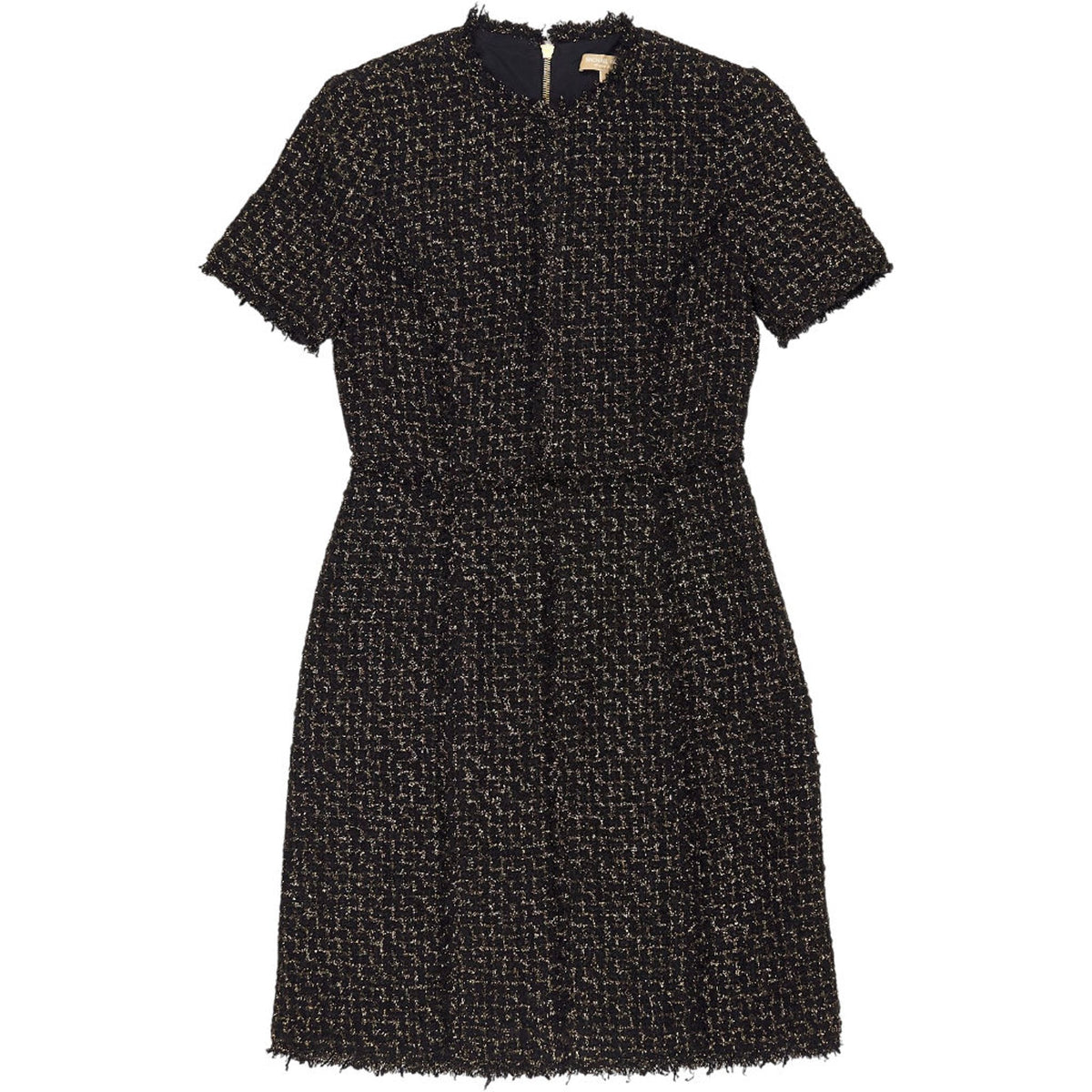 Michael Kors Black Gold Tweed Dress