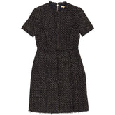 Michael Kors Black Gold Tweed Dress