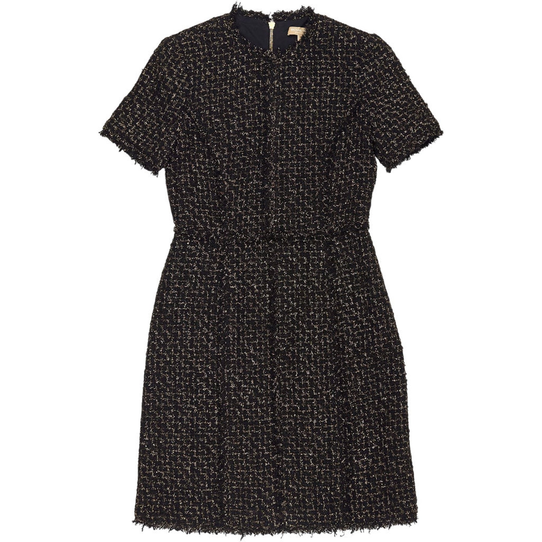 Michael Kors Black Gold Tweed Dress