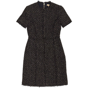Michael Kors Black Gold Tweed Dress