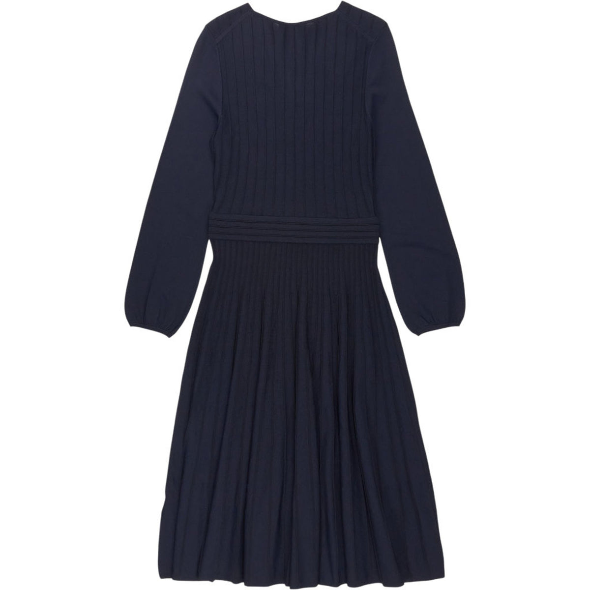 The Fold Navy Belluno Knitted Midi Dress