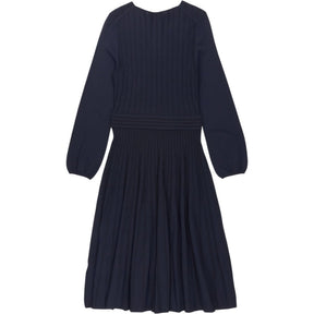 The Fold Navy Belluno Knitted Midi Dress