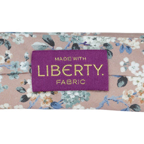 Moss Dusky Pink Floral Liberty Fabric Tie