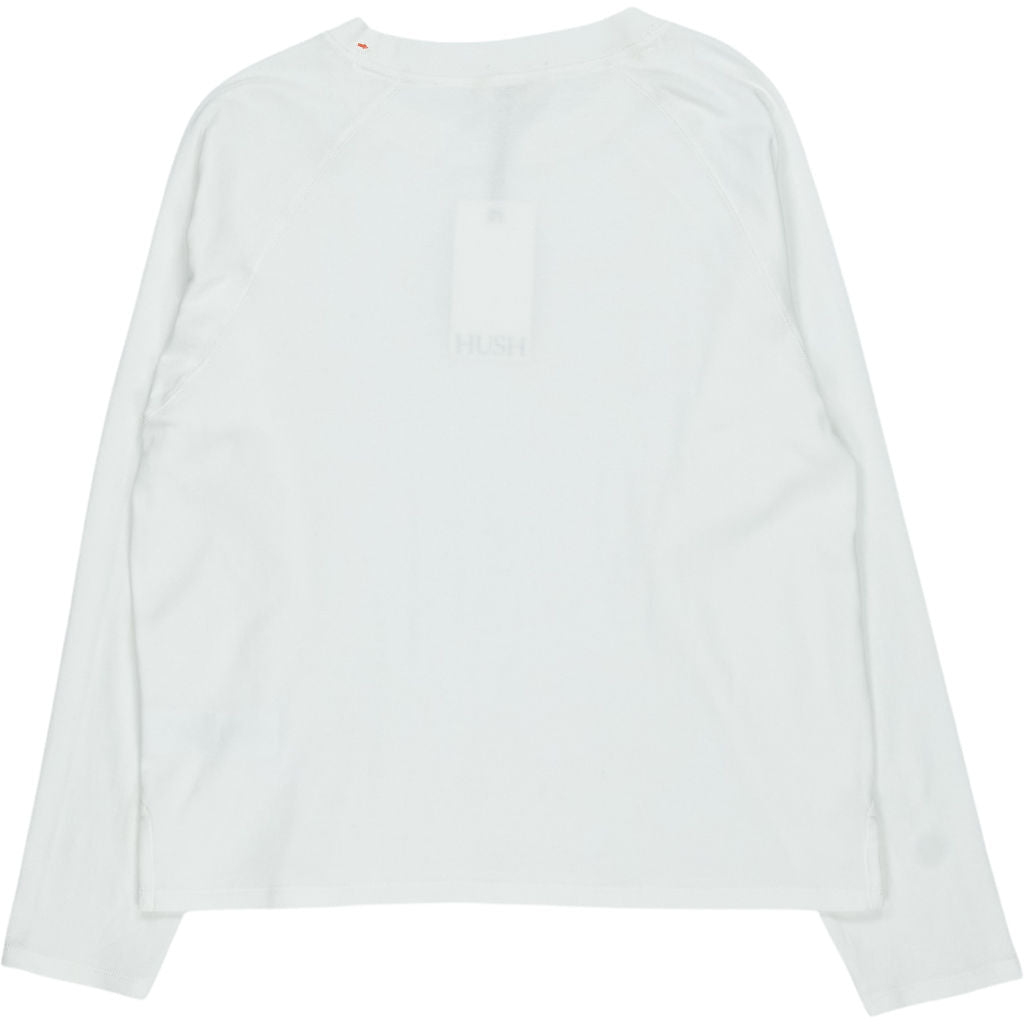 Hush White Matilda Cotton Raglan Top