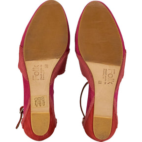 Folk Pink Lumi Rose Wedge Sandals