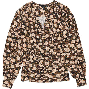 Baukjen Black Woodland Floral Wrap Top