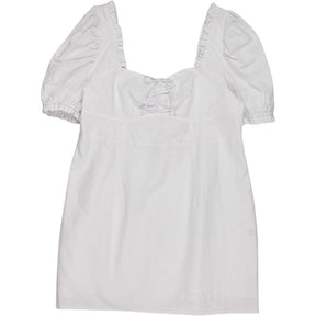 The Frolic Plus White Cotton Mini Dress