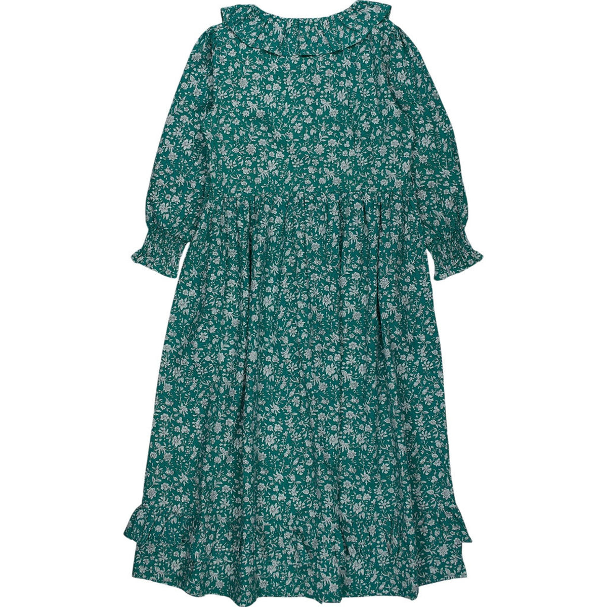 Pink City Prints Green Floral Dress