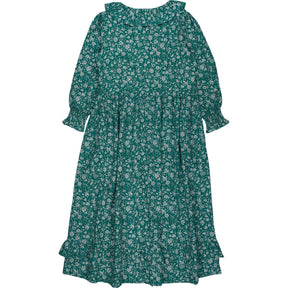 Pink City Prints Green Floral Dress