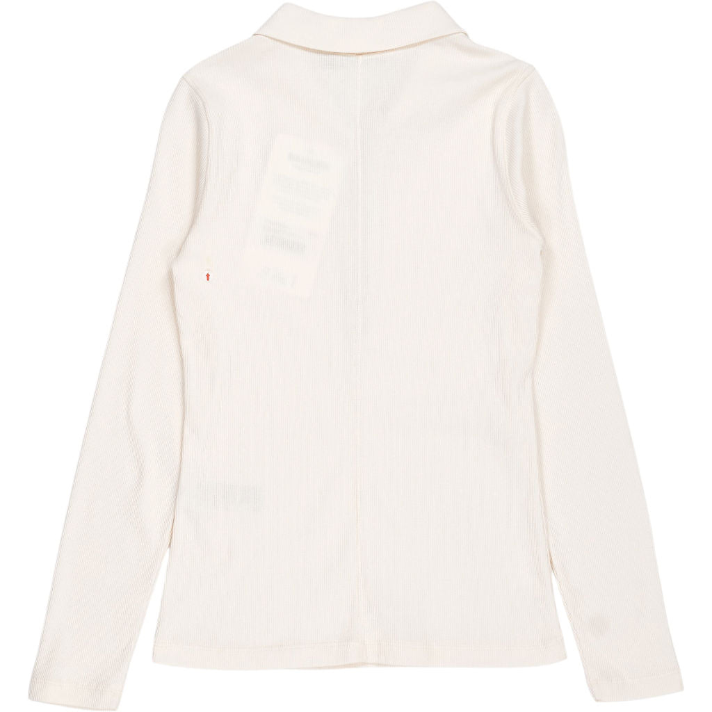 Baukjen Cream Zip Collar Organic Cotton Top