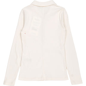 Baukjen Cream Zip Collar Organic Cotton Top