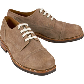 Grenson Brown Suede Derby Shoes