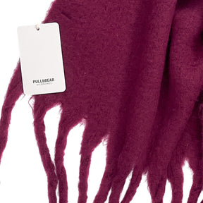 Pull&Bear Burgundy Fringe Scarf