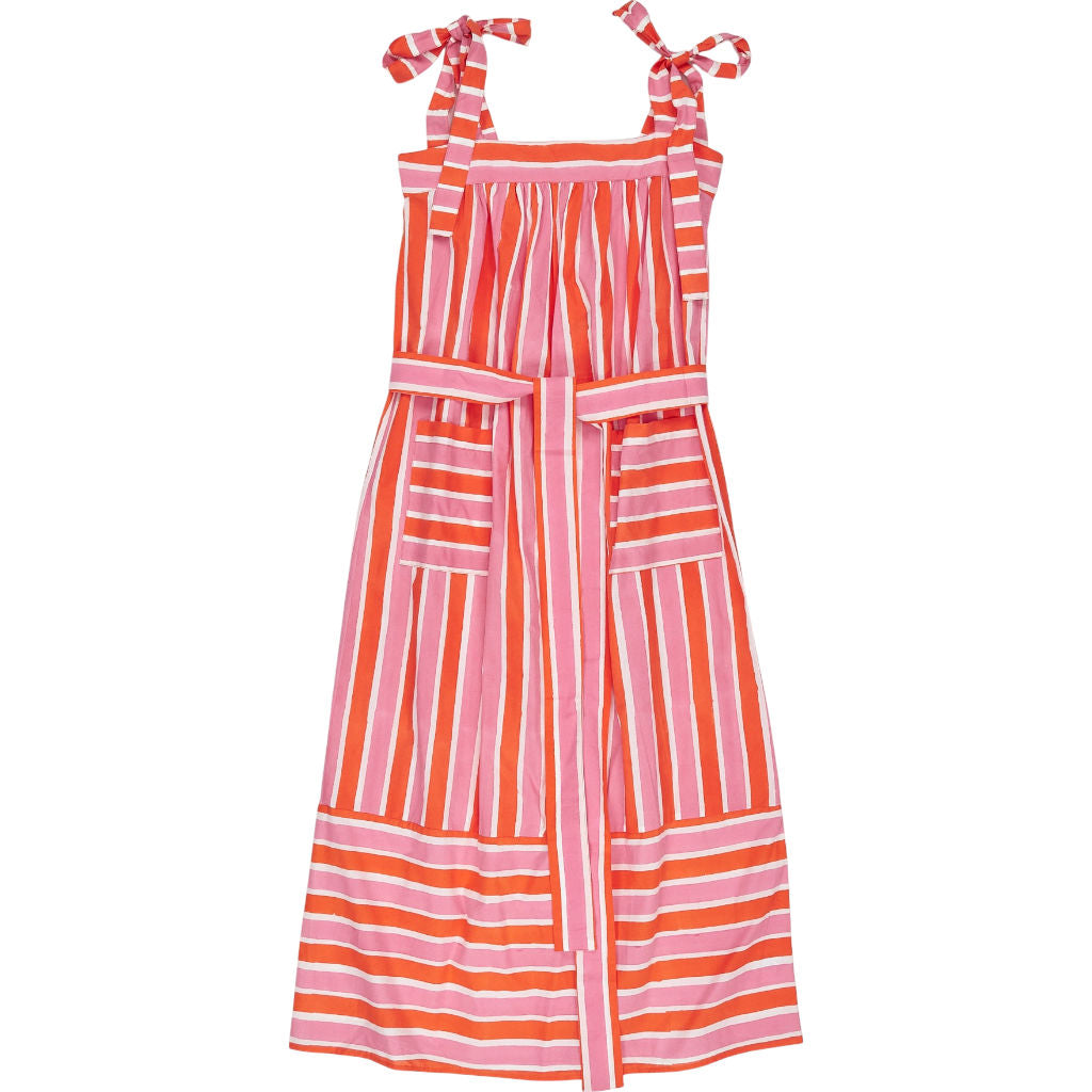 Pink City Prints Raspberry Stripe Palma Dress