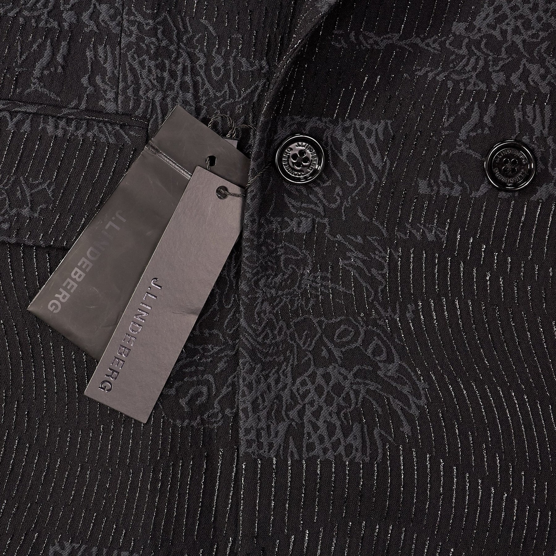 J. Lindeberg Black David U Jacquard Blazer