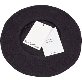 YMC Black Wool Beret