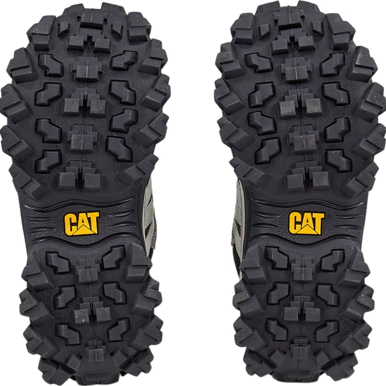 Cat Grey Yellow Intruder Beta Suede Trainers