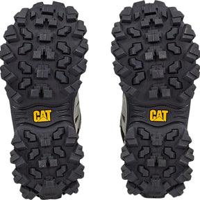 Cat Grey Yellow Intruder Beta Suede Trainers