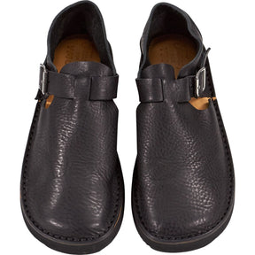 Fracap Black Leather Buckle Shoes