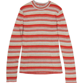 Theory Vermilion Stripe Rib Top