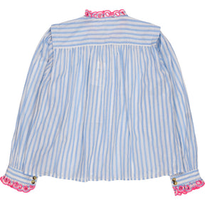 Bonté Blue White Striped Neon Etienne Shirt