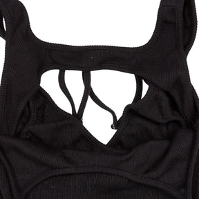 SRVC Black Strappy Halter Top