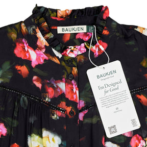 Baukjen Black Bouquet Eleanor Floral Blouse