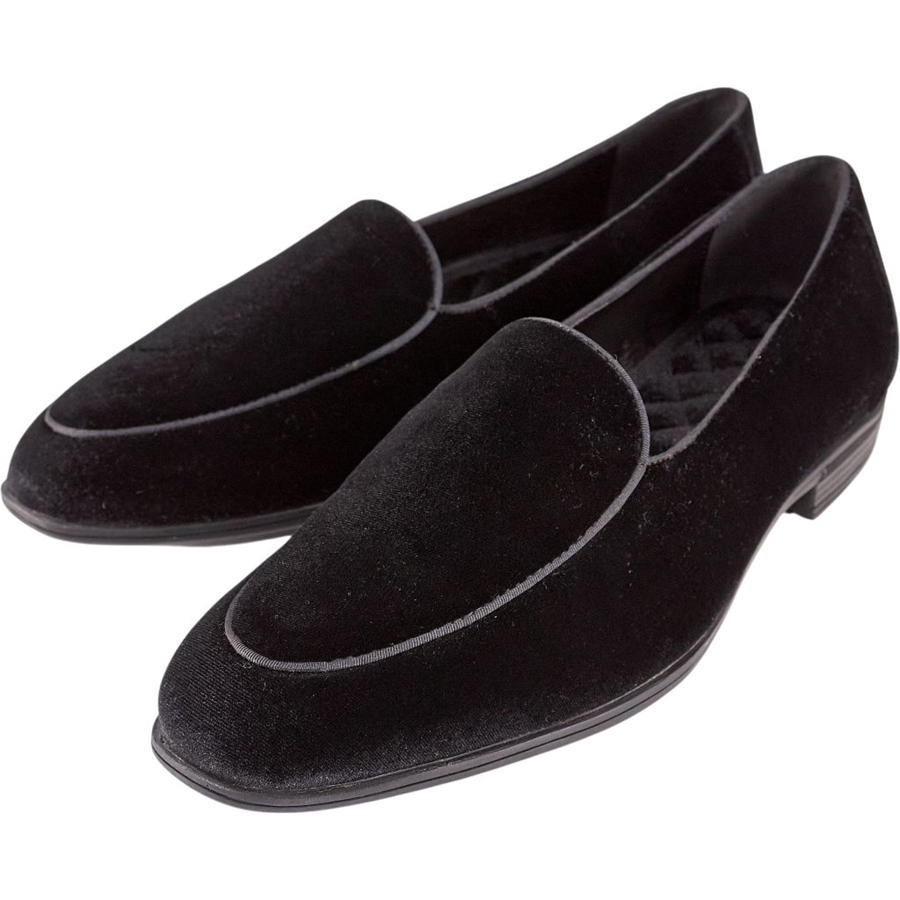 Moss Black Belgravia Velvet Slippers