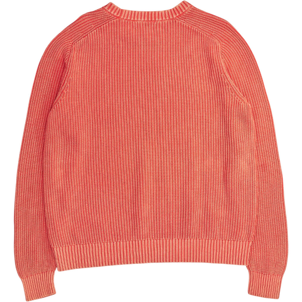 Lands' End Washed Orange Ribbed Jumper