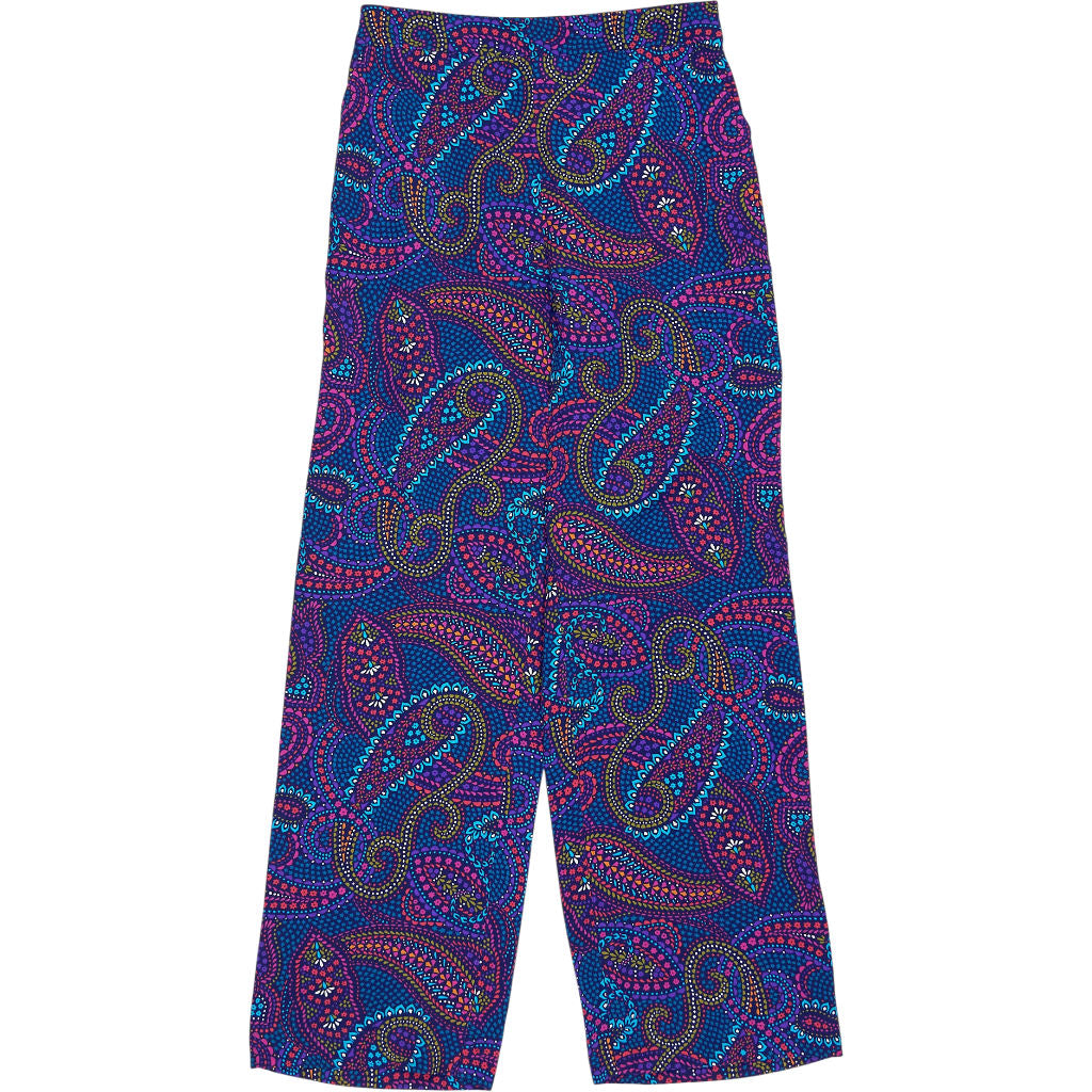 NRBY Blue Paisley Silk Trousers