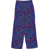 NRBY Blue Paisley Silk Trousers