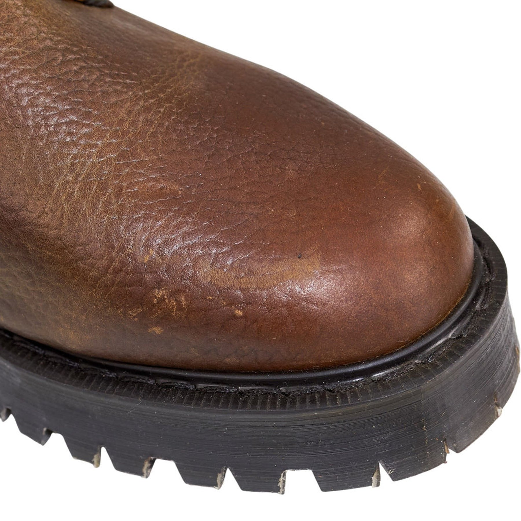 YMC Brown Leather Lace-Up Boots