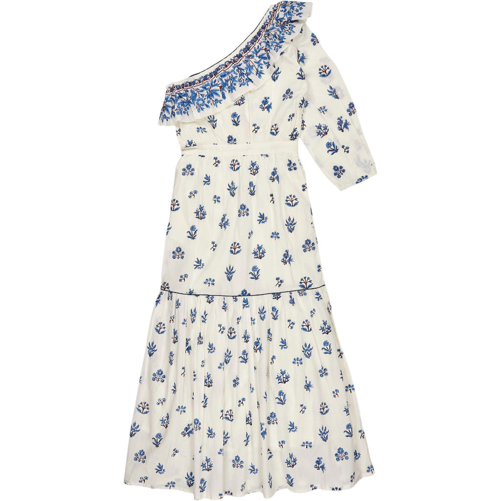 Daydress White Blue Floral Astrid Dress
