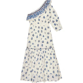 Daydress White Blue Floral Astrid Dress