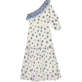 Daydress White Blue Floral Astrid Dress