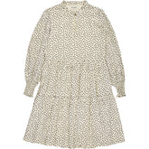 Lollys Laundry Cream Black Polka Dot Tiered Dress