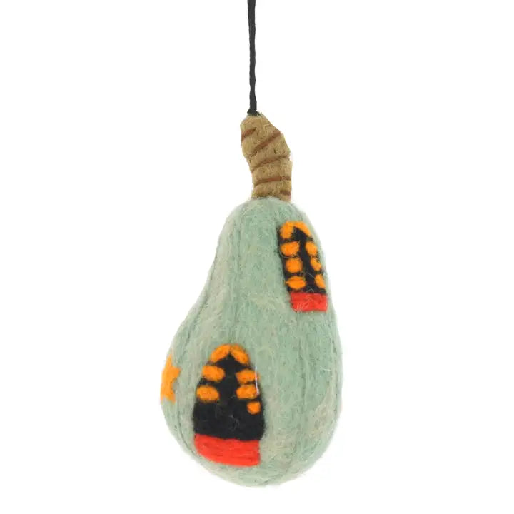 Felted Halloween Pumpkin House Decoration