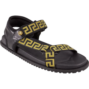 Versace Black Sandals Nastro Greca