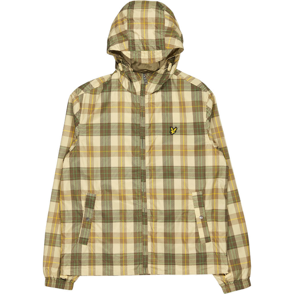 Lyle & Scott Beige Check Tartan Hooded Jacket