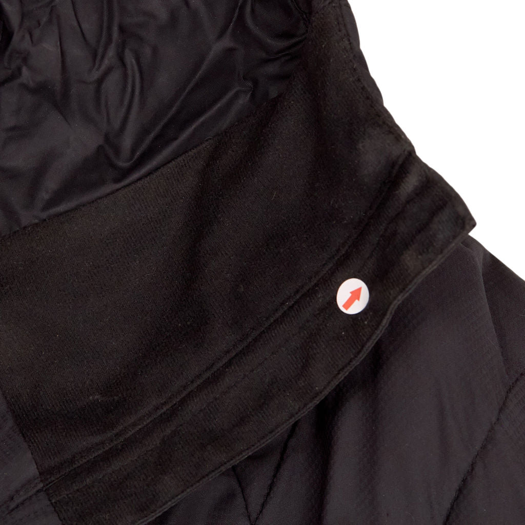 Billabong Black Quilted Jacket with Faux Fur Hood