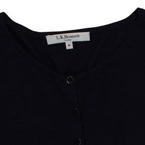 L.K. Bennett Black Silk Cotton Cardigan