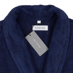 Hamilton + Hare Navy Relax Robe