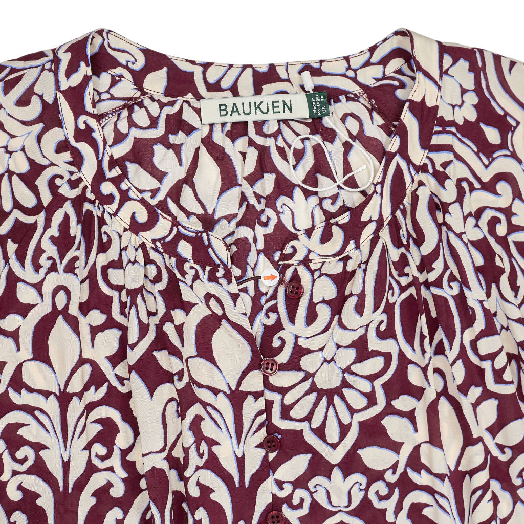 Baukjen Burgundy Patterned Blouse