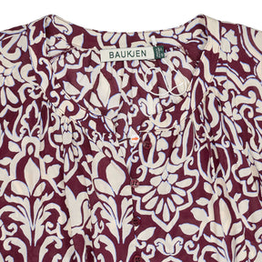 Baukjen Burgundy Patterned Blouse