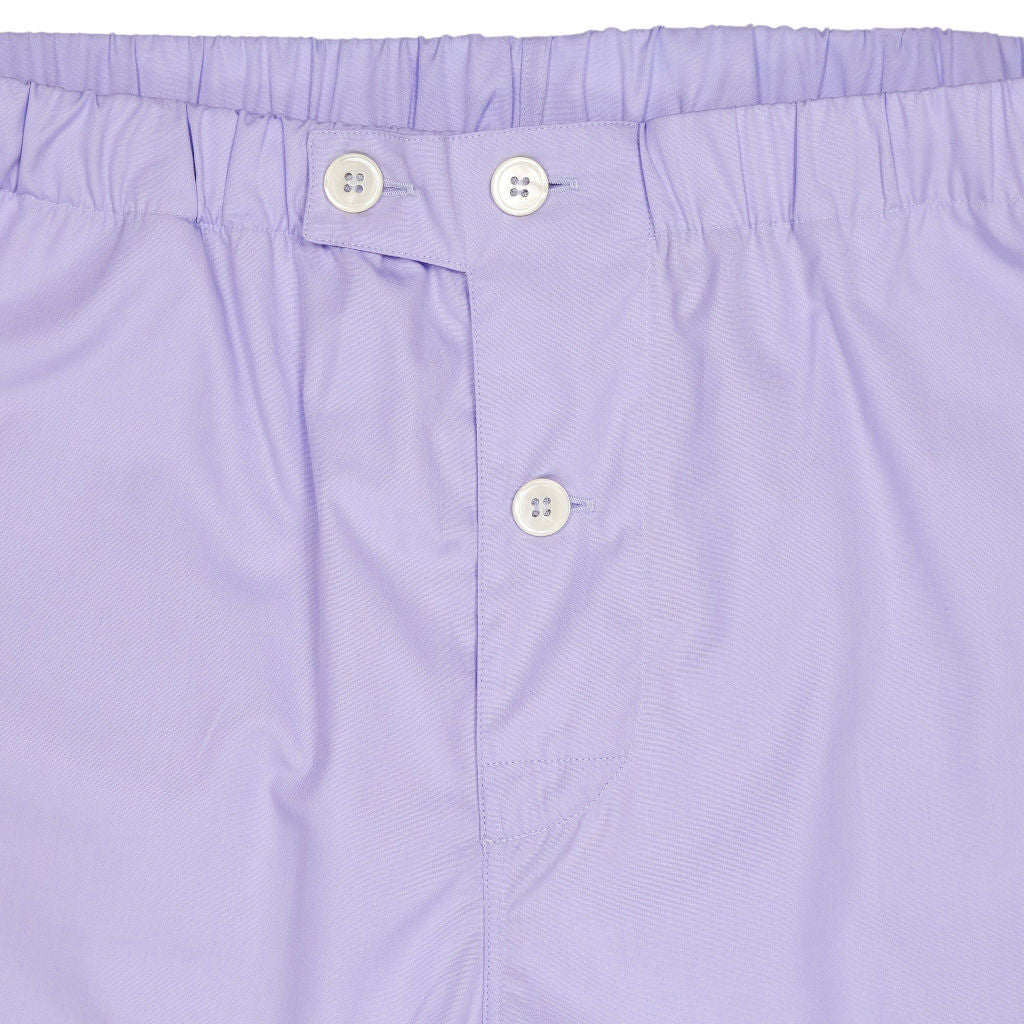 Anderson & Sheppard Lilac Cotton PJ Trousers