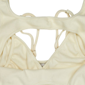 SRVC Cream Ribbed Tank Top