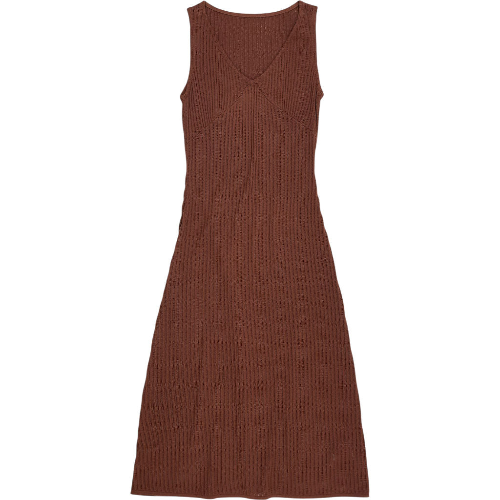 WYSE Brown Knit Midi Dress